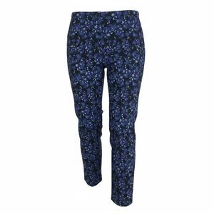 Counterparts NWT Super Stretch Floral Pull On Cropped Pants Purple Black Small